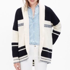 Madewell Stripe Cocoon Cardigan Sweater - sz Med